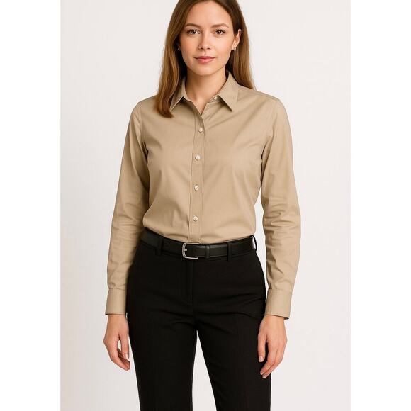 Club Monaco Tan Button-Up Shirt Size L - Picture 1 of 4
